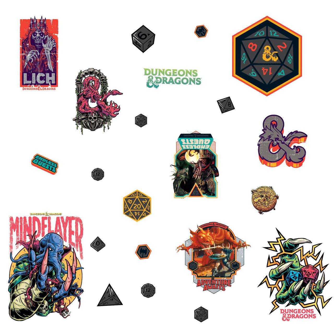 RoomMates Dungeons & Dragons Peel & Stick Wall Decals